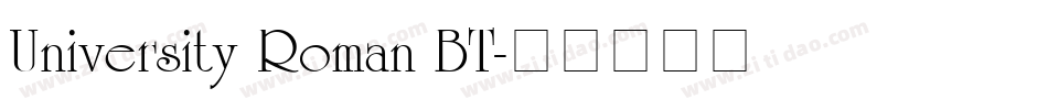 University Roman BT字体转换